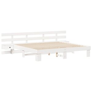 vidaXL Cadre de lit avec tiroir Blanc 200 x 200 cm bois