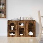vidaXL Buffet Chêne fumé 100 x 35 x 59 cm Bois d'ingénierie