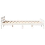 vidaXL Cadre de lit sans matelas blanc 135x190 cm bois de pin massif