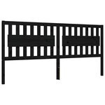 vidaXL Cadre de lit sans matelas noir 200x200 cm bois massif de pin