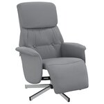 vidaXL Fauteuil inclinable avec repose-pieds gris clair tissu