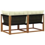 vidaXL Canapé central et d'angle 2 Pièce Naturel Bois d'Acacia Massif