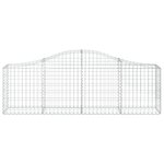 vidaXL Paniers à gabions arqués 18 Pièces 200x30x60/80 cm Fer galvanisé