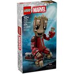 LEGO Marvel 76341 Bébé Groot en tenue de Ravageur - Figurine articulée 604 pièces
