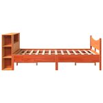 vidaXL Cadre de lit sans matelas cire marron 150x200cm bois pin massif