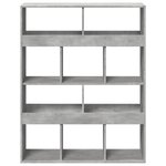 vidaXL Cloison de séparation gris béton bois d'ingénierie