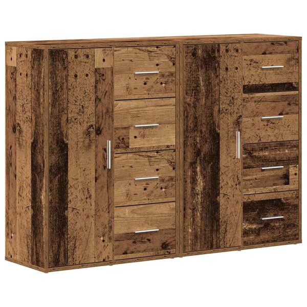 vidaXL Buffets 2 Pièces Bois Ancien 60x31x84 cm Panneau de Bois