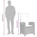 vidaXL Ensemble à manger de jardin coussins 7 Pièces mélange beige rotin