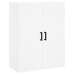 vidaXL Buffet haut Blanc 69 5x34x180 cm Bois d'ingénierie
