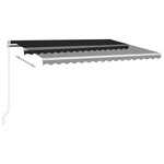 vidaXL Auvent manuel rétractable 400x350 cm Anthracite