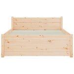 vidaXL Cadre de lit bois massif 75x190 cm petit simple