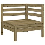 vidaXL Canapé de jardin 3 places bois de pin imprégné