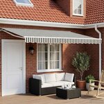 vidaXL Cadre de store manuel avec LEDs Anthracite et blanc 4 5 × 3 m