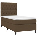 vidaXL Sommier à lattes de lit avec matelas Marron foncé 80x200 cm