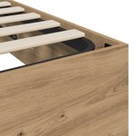 vidaXL Cadre de lit ottoman avec stockage Chêne artisanal 120 x 190 cm