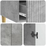vidaXL Buffet Gris béton 66 x 34 5 x 95 cm Bois d'ingénierie
