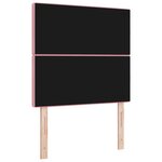vidaXL Tête de lit LED rose 90 cm en velours