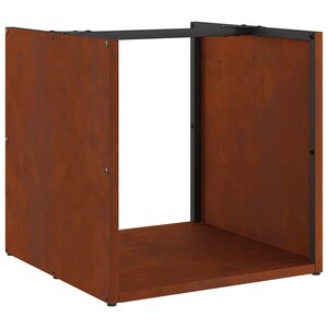 VidaXL Étagère à bois 40x40x40 cm acier résistant aux intempéries