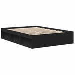 vidaXL Cadre de lit sans matelas noir 120x190 cm