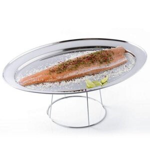 2 plateaux de fruits de mer Ø 36 cm et 2 supports inox