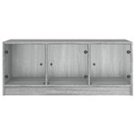 vidaXL Table basse avec portes en verre sonoma gris 102x50x42 cm