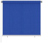 vidaXL Store roulant d'extérieur 160x140 cm Bleu PEHD
