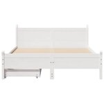 vidaXL Cadre de lit sans matelas blanc 150x200 cm bois de pin massif