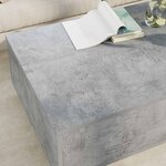 vidaXL Table basse Gris béton 95 x 55 x 31 cm Bois d'ingénierie