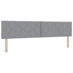vidaXL Tête de lit LED Gris clair 200 cm tissu
