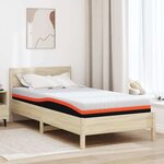 vidaXL Matelas Blanc et Gris 90 x 190 cm Mousse à mémoire de gel