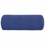 vidaXL Coussins d'accent 2 Pièces Bleu police Ø 25 x 70 cm