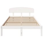 vidaXL Cadre de lit avec tête de lit Blanc 140 x 190 cm Pin massif