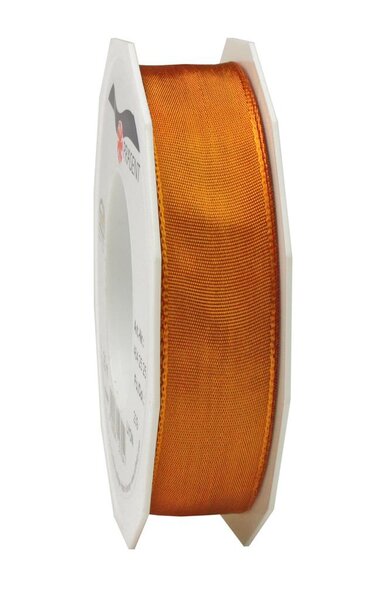 Ruban de soie acetat laitonné lyon 25-m-rouleau 25 mm ambre