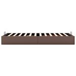 vidaXL Cadre de lit ottoman sans matelas marron 100x200 cm similicuir