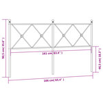 vidaXL Tête de lit métal blanc 160 cm