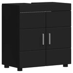 vidaXL Armoire de lavabo de salle de bain TULUM Noir 60 x 34 x 63 cm