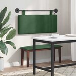 vidaXL Tête de lit suspendue Vert Jungle Tissu en velours côtelé