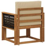 vidaXL Sofa de milieu extérieur Bois d'Acacia Massif Naturel