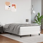 vidaXL Sommier à lattes de lit avec matelas Blanc 120x200cm Similicuir