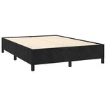 vidaXL Sommier à lattes de lit avec matelas Noir 140x200 cm Velours