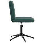 vidaXL Chaise de salle à manger Vert foncé Velours