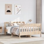 vidaXL Cadre de lit sans matelas 120x190 cm bois de pin massif