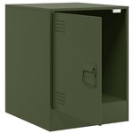 vidaXL Tables de chevet 2 Pièces vert olive 34 5x39x44 cm acier