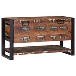 vidaXL Boîte de rangement Multicolore 80x35x45 cm Bois massif récupéré