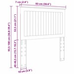 vidaXL Tête de lit avec tête de lit Blanc 90 cm Bois d'ingénierie
