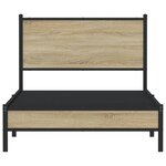 vidaXL Cadre de lit en métal sans matelas chêne sonoma 100x200 cm