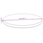 vidaXL Dessus de table Ø50x2 5 cm bambou