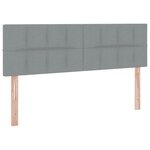 vidaXL Lit avec rangement et matelas Gris clair 140 x 200 cm