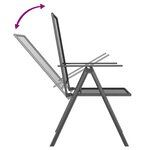 vidaXL Ensemble à manger de jardin 7 Pièces anthracite acier