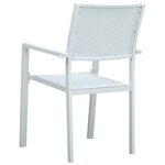 vidaXL Ensemble à manger de jardin 5 Pièces Blanc